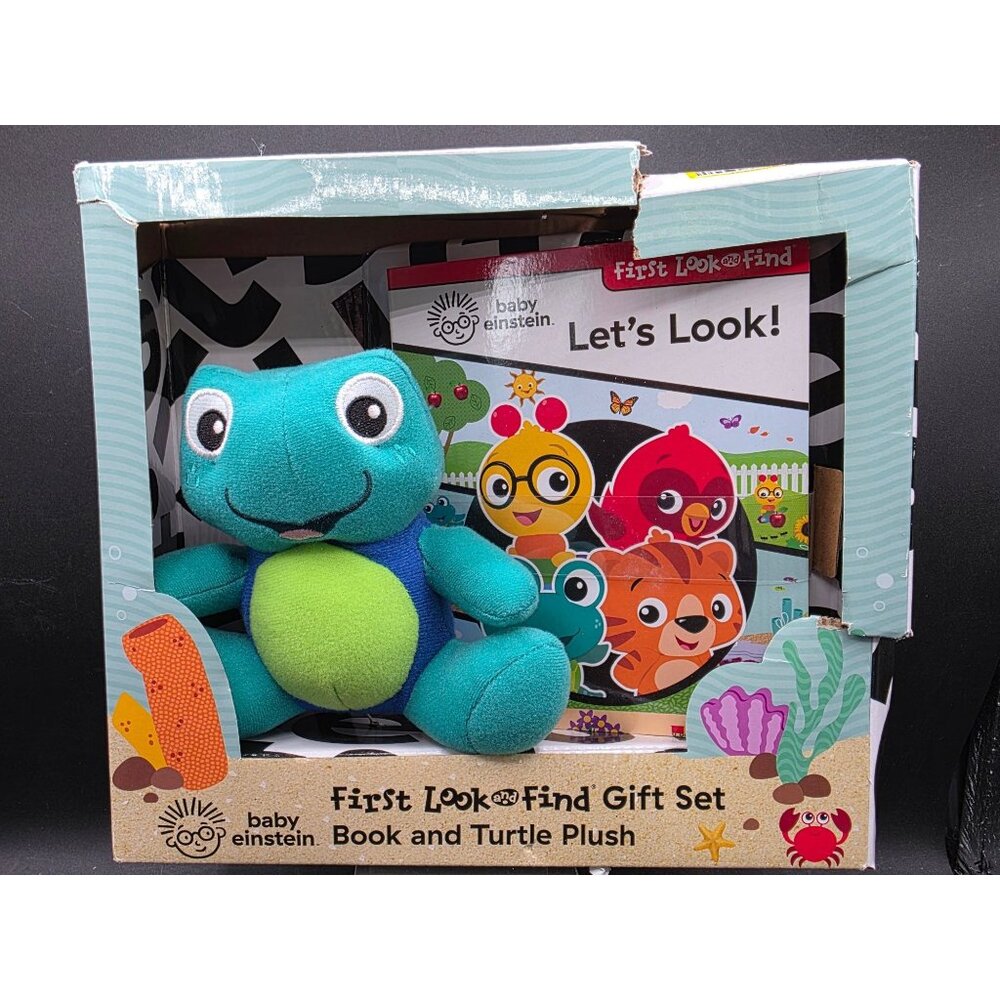 Baby Einstein First Look And Find Gift Set With Book And Turtle Plush Toy Fun